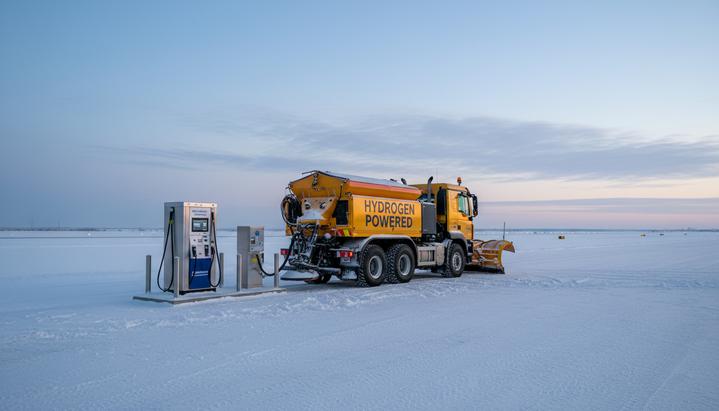 Аэропорт Хельсинки тестирует зеленый водород для зимнего обслуживания