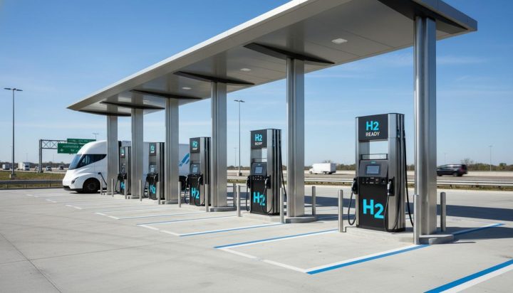 В Германии открыли водородную заправку для тяжелых грузовиков